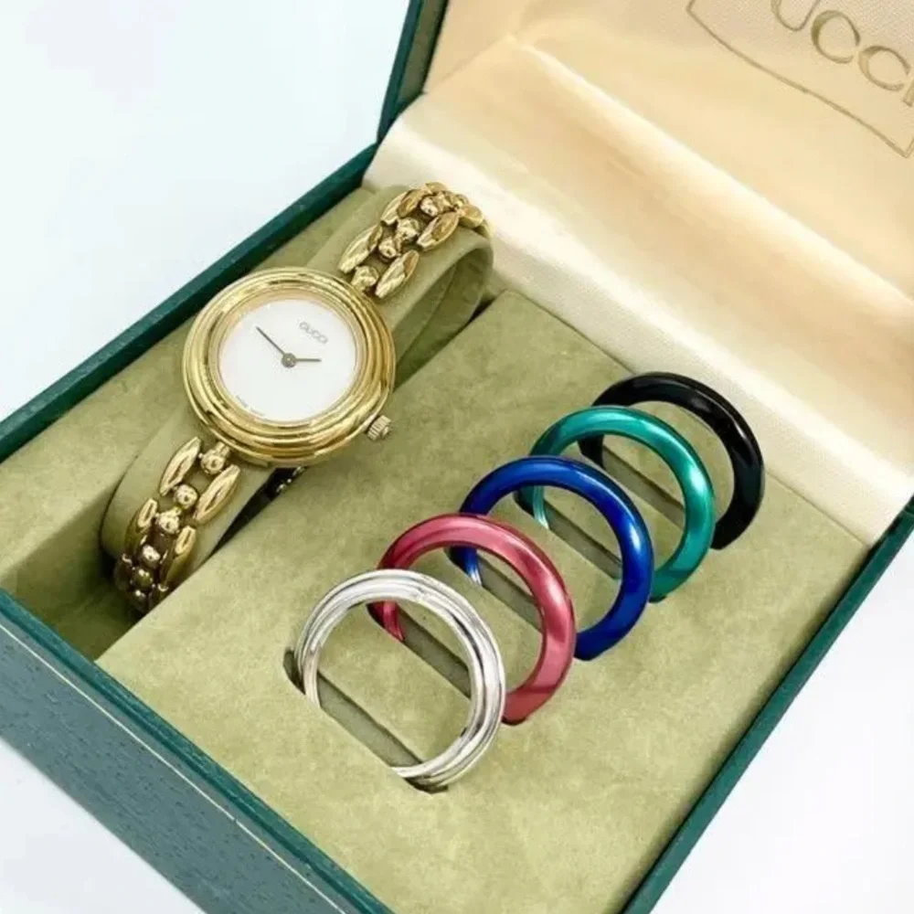 - Luxury Gucci Statement Watch Vintage RARE excellent condition 14k Gold P… - Picture 5 of 5